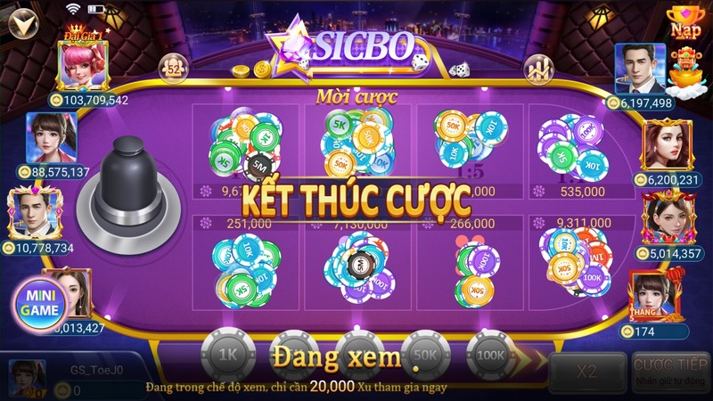 sảnh game sicbo tdtc