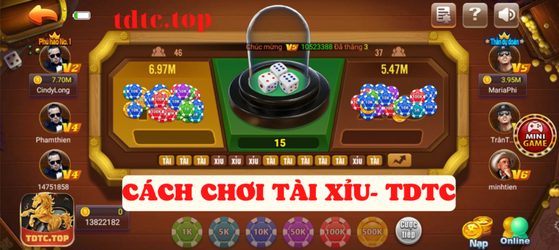 cách chơi game tài xỉu tdtc