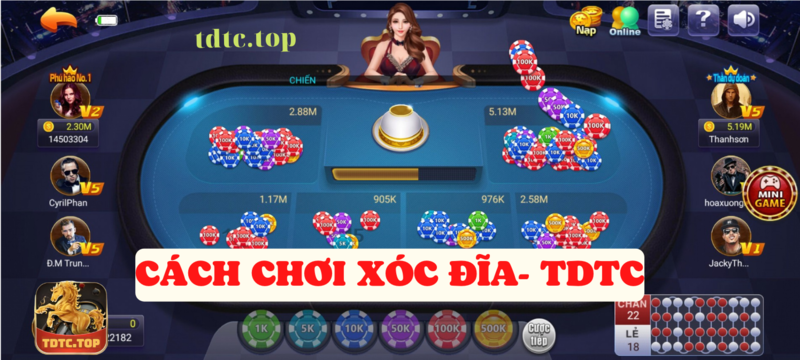 cách chơi game xóc đĩa tdtc