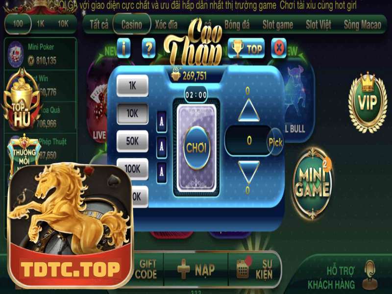 Cùng TDTC trải nghiệm game cao thấp tại cổng game