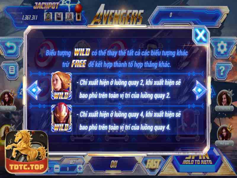 Quay hũ Avengers slot TDTC Game